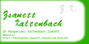 zsanett kaltenbach business card